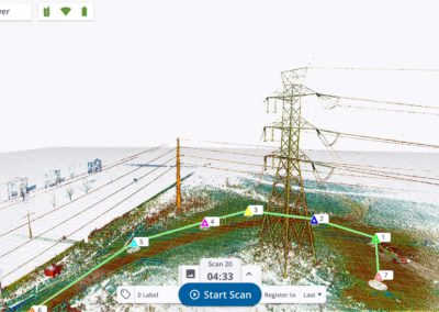 Тримбл X7, сканирование ЛЭП, скриншот ПО Trimble Perspective